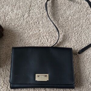Kate Spade Black Crossbody Bag with silver Accents